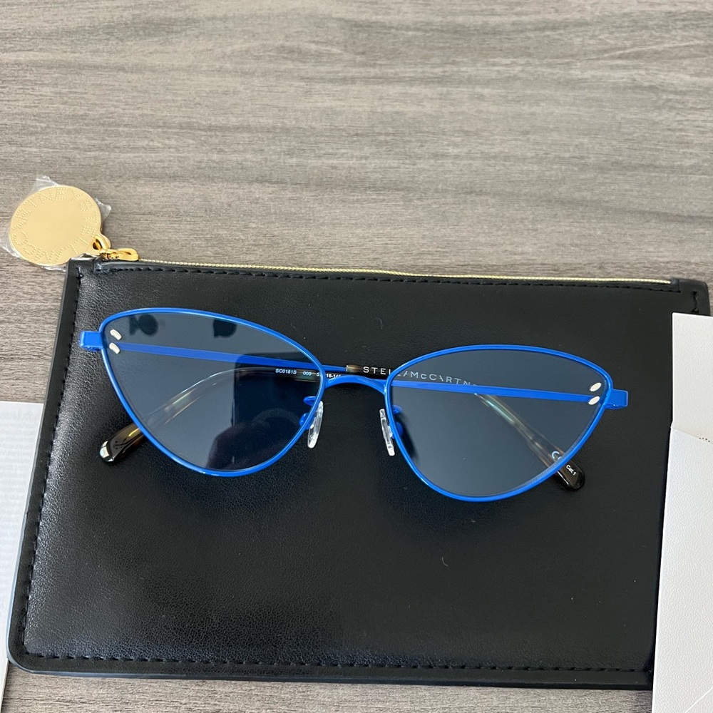 Stella McCartney eye cat Blue & Tortoise / Blue Tinted Sunglasses